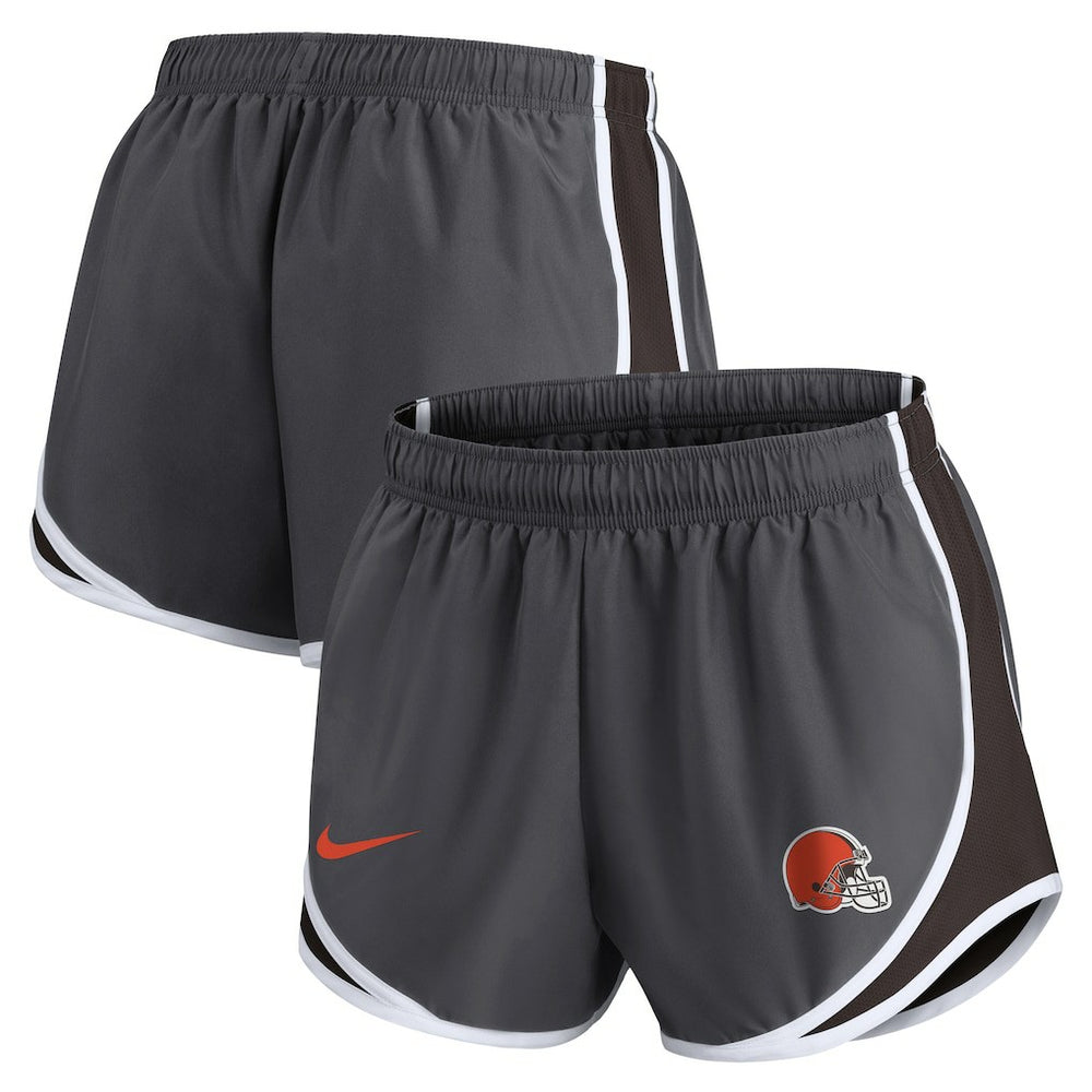 Cleveland Browns Women's Team Logo Performance Tempo Shorts Charcoal