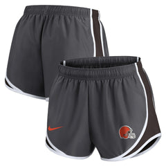 Cleveland Browns Women's Team Logo Performance Tempo Shorts Charcoal