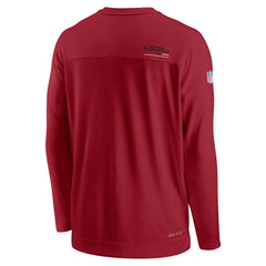 Arizona Cardinals Sideline Coach Chevron Lock Up Long Sleeve V-Neck Performance T-Shirt Cardinal