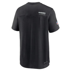 Las Vegas Raiders Sideline Coach Chevron Lock Up Logo V-Neck Performance T-Shirt Black