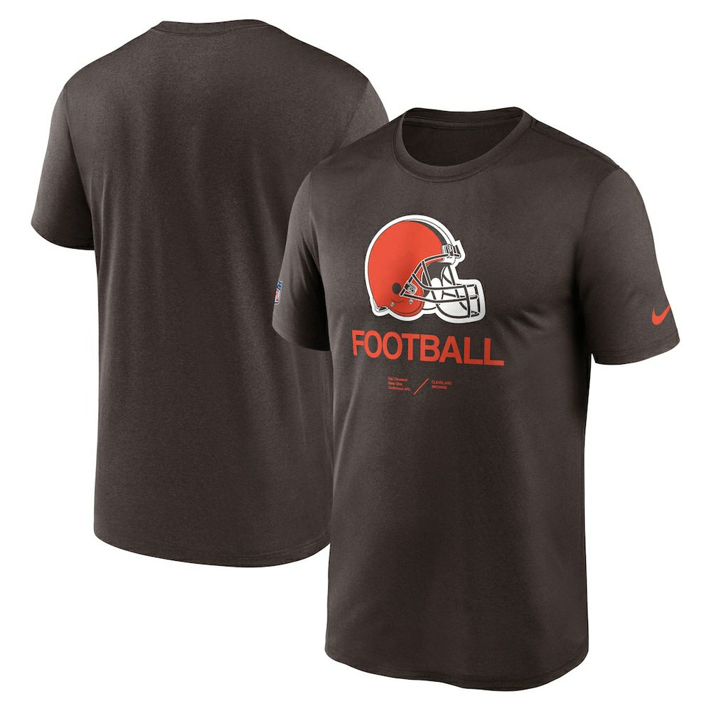 Cleveland Browns Sideline Infograph Performance T-Shirt Brown