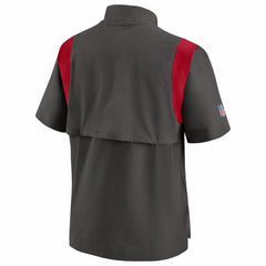 Tampa Bay Buccaneers Sideline Coaches Chevron Lockup Pullover Top Pewter