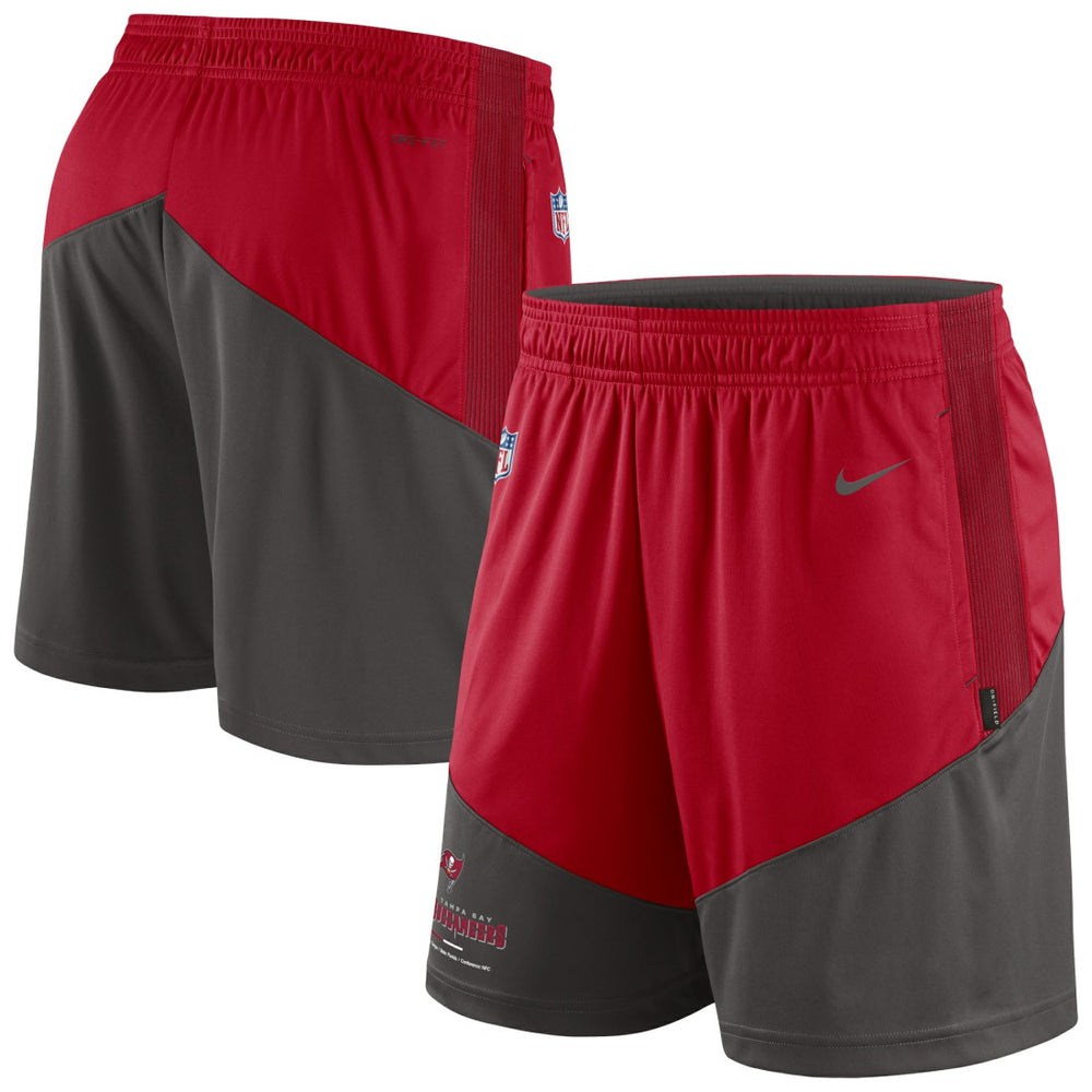 Tampa Bay Buccaneers Sideline Primary Lockup Performance Shorts Red/Pewter