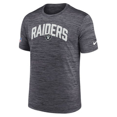 Las Vegas Raiders Sideline Velocity Athletic Stack Performance T-Shirt Black
