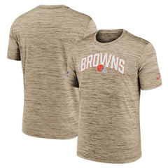 Cleveland Browns Sideline Velocity Athletic Stack Performance T-Shirt Brown