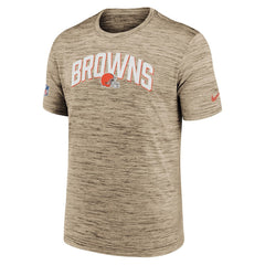 Cleveland Browns Sideline Velocity Athletic Stack Performance T-Shirt Brown