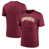 Washington Commanders Sideline Velocity Athletic Stack Performance T-Shirt Burgundy