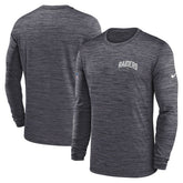 Las Vegas Raiders Sideline Velocity Athletic Stack Performance Long Sleeve T-Shirt Charcoal
