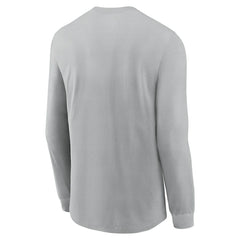 Cleveland Browns Sideline Infograph Lock Up Performance Long Sleeve T-Shirt Silver