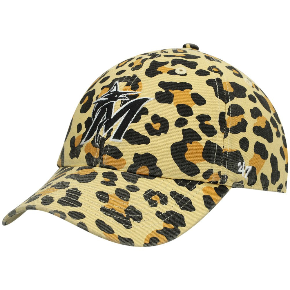 Miami Marlins '47 Women's Bagheera Cheetah Clean up Adjustable Hat - Tan Hats