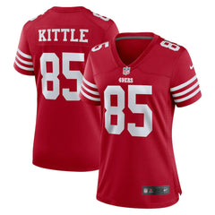 NFL George Kittle San Francisco 49ers Women's Team Game Player Jersey - Scarlet