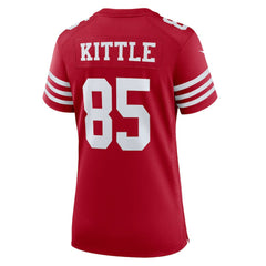 NFL George Kittle San Francisco 49ers Women's Team Game Player Jersey - Scarlet