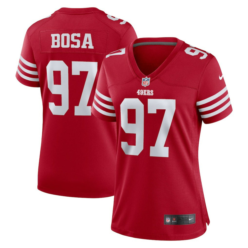 NFL Nick Bosa San Francisco 49ers Women's Team Game Player Jersey - Scarlet