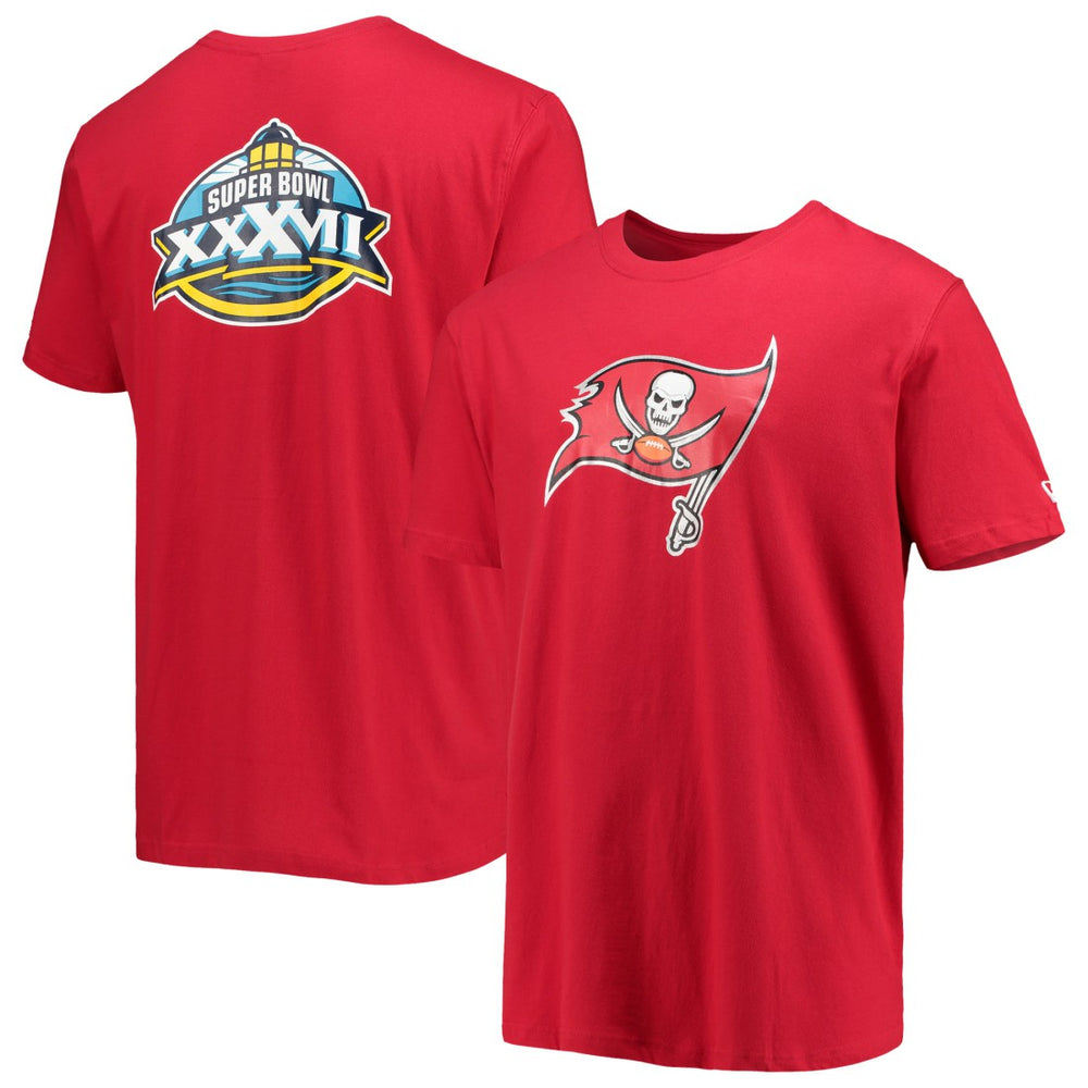 Tampa Bay Buccaneers New Era Patch Up Collection Super Bowl XXXVII T-Shirt Red