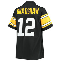NFL Terry Bradshaw Pittsburgh Steelers Women's Legacy Replica Player Jersey - Black outlet