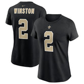 Jameis Winston New Orleans Saints Women's Name & Number T-Shirt Black