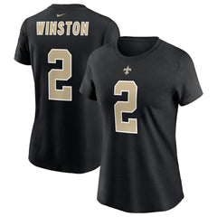 Jameis Winston New Orleans Saints Women's Name & Number T-Shirt Black