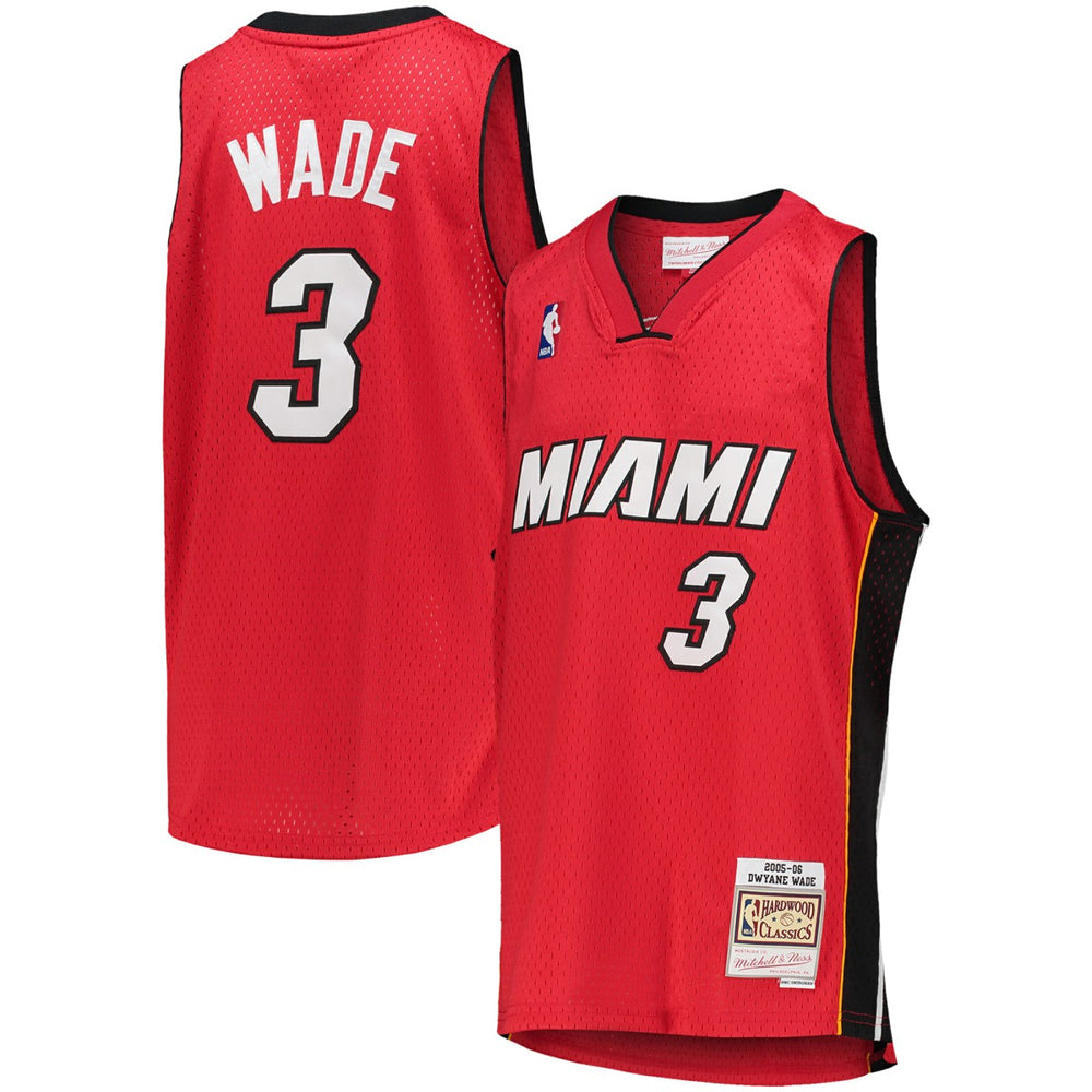 NBA Dwyane Wade Miami Heat Youth 2005/06 Hardwood Classics Swingman Jersey - Red