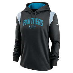 Carolina Panthers Women's Sideline Stack Performance Pullover Hoodie Black