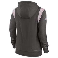 Tampa Bay Buccaneers Women's Sideline Stack Performance Pullover Hoodie Pewter