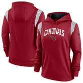 Arizona Cardinals Women's Sideline Stack Performance Pullover Hoodie Cardinal