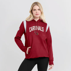 Arizona Cardinals Women's Sideline Stack Performance Pullover Hoodie Cardinal