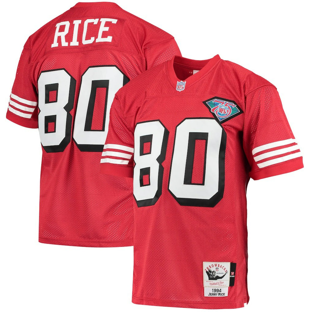 NFL Jerry Rice San Francisco 49ers 1994 Authentic Throwback Retired Player Jersey - Scarlet outlet