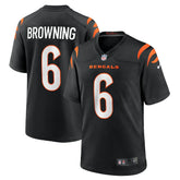 NFL Jake Browning Cincinnati Bengals Game Jersey - Black