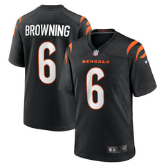 Jake Browning Cincinnati Bengals Game Jersey Black