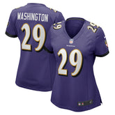 NFL Ar'Darius Washington Baltimore Ravens Women's Player Game Jersey - Purple