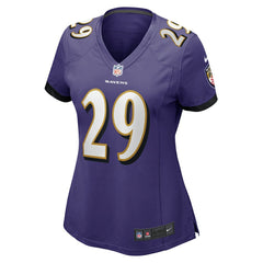 NFL Ar'Darius Washington Baltimore Ravens Women's Player Game Jersey - Purple