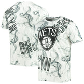 Brooklyn Nets FISLL Asymmetric Bold Smoke T-Shirt White/Black