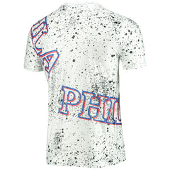 Philadelphia 76ers FISLL Gold Foil Splatter Print T-Shirt White