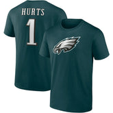 Jalen Hurts Philadelphia Eagles Player Icon T-Shirt Midnight Green