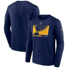 NHL St. Louis Blues Fanatics Authentic Pro Core Collection Secondary Long Sleeve T-Shirt - Navy