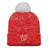 Washington Nationals Fanatics Women's Iconic Cuffed Knit Hat with Pom - Red/White Hats