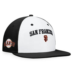 San Francisco Giants Fanatics Iconic Color Blocked Fitted Hat - White/Black Hats