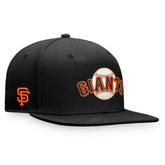 San Francisco Giants Fanatics Iconic Team Patch Fitted Hat - Black Hats