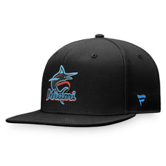 Miami Marlins Fanatics Iconic Team Patch Fitted Hat - Black Hats
