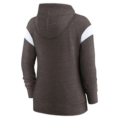 Cleveland Browns Women's Monaco Lightweight Full-Zip Hoodie Brown/White
