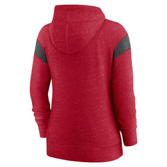 San Francisco 49ers Women's Monaco Lightweight Full-Zip Hoodie Scarlet/Heather Black