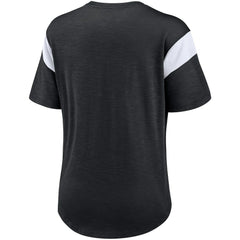 Las Vegas Raiders Women's Primary Logo Fashion Top Heather Black