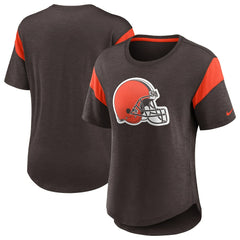 Cleveland Browns Women's Primary Logo Fashion Top Brown