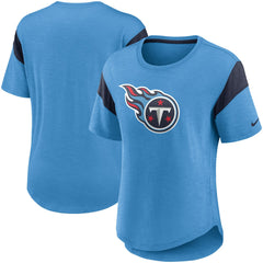 Tennessee Titans Women's Primary Logo Fashion Top Light Blue
