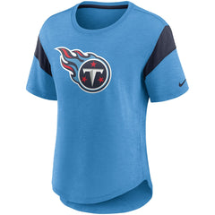 Tennessee Titans Women's Primary Logo Fashion Top Light Blue