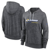 Los Angeles Rams Women's Team Spirit Gym Vintage Lightweight Hoodie Top Heather Charcoal