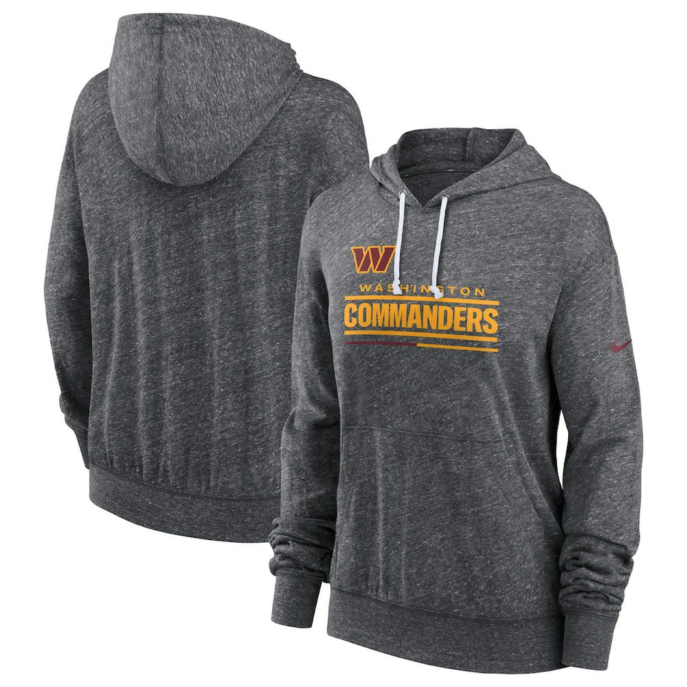 Washington Commanders Women's Team Spirit Gym Vintage Lightweight Hoodie Top Heather Charcoal
