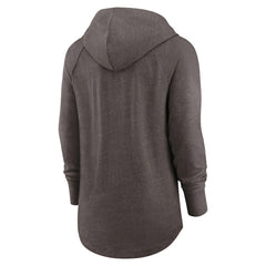 Cleveland Browns Women's Minimal Statement Lightweight Raglan Funnel Neck Pullover Hoodie Brown