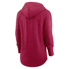 Washington Commanders Women's Minimal Statement Lightweight Raglan Funnel Neck Pullover Hoodie Burgundy
