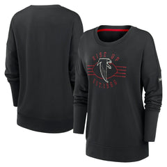 Atlanta Falcons Women's Rewind Playback Icon Performance Pullover Sweatshirt Black